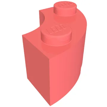 Brick Round Corner 2 x 2 Macaroni with Stud Notch and Reinforced Underside [New Style]