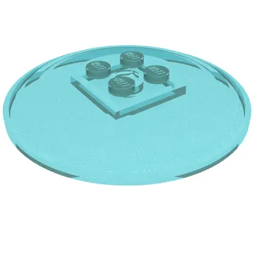 Dish 6 x 6 Inverted (Radar) with Solid Studs