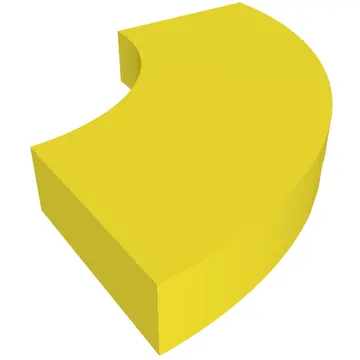 Tile 2 x 2 Curved, Macaroni