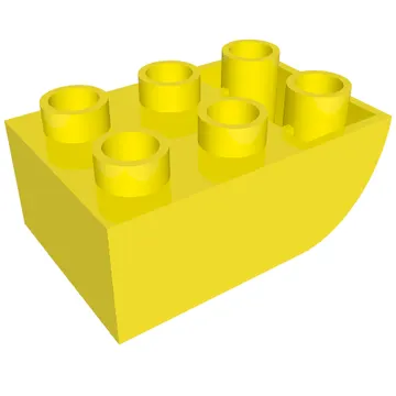 Duplo Brick 2 x 3 with Curved Bottom