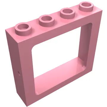 Window 1 x 4 x 3 Train with All Studs Hollow
