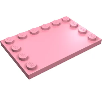 Plate Special 4 x 6 with Studs on 3 Edges