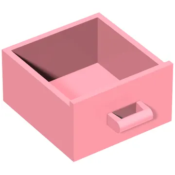Cupboard 4 x 4 x 4 Drawer, Open Handle