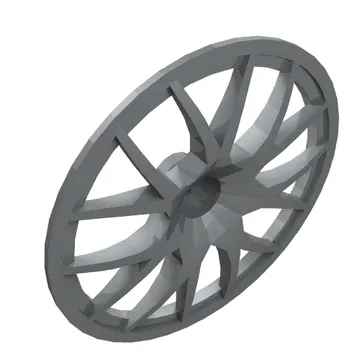 Wheel Cover 7 Spoke with Axle Hole - 56mm D. [Fits 44772]