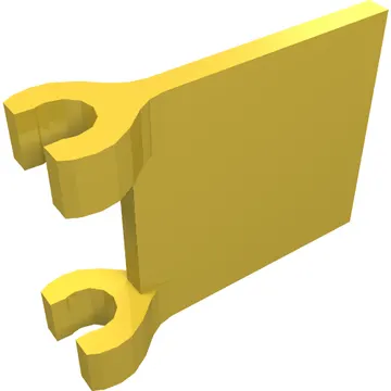 Flag 2 x 2 Square, Flat Clip Edge [Thick Clips]
