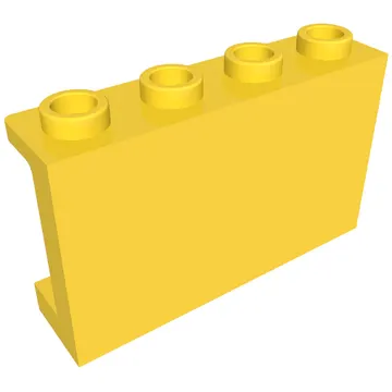 Panel 1 x 4 x 2 with Side Supports - Hollow Studs