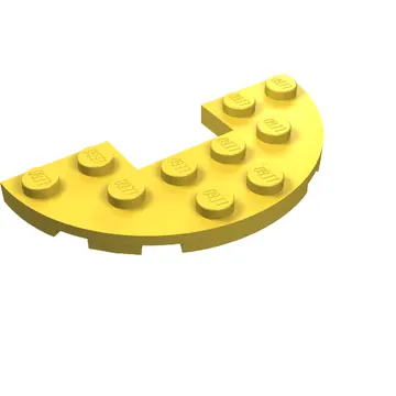 Plate Round Half 3 x 6 with 1 x 2 Cutout