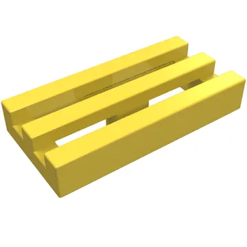 Tile Special 1 x 2 Grille with Bottom Groove