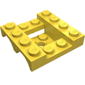 Vehicle Base 4 x 4 x 1 1/3 with Wheel Arches, 2 x 2 Recessed Center and Hole