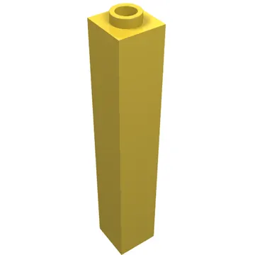 Brick 1 x 1 x 5 with Blocked Open or Hollow Stud