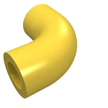 Brick Round 1 x 1 diameter Tube with 90 Degree Elbow (2 x 2 x 1) and Axle Holes (Crossholes) at each end