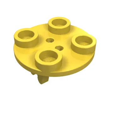Wheel Holder, Plate, Round 2 x 2 Thin with Clips