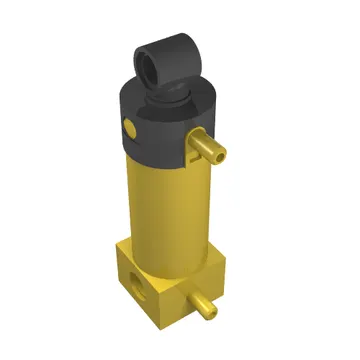 Pneumatic Cylinder with 2 Inlets Medium (48mm) with Black Top