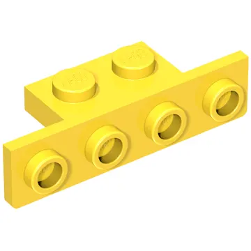 Bracket 1 x 2 - 1 x 4 [Rounded Corners at Bottom, Square Corners at Top]