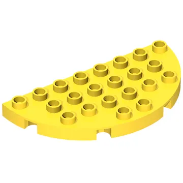 Duplo Plate Round 4 x 8 Semi-Circle
