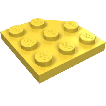 Plate Round Corner 3 x 3