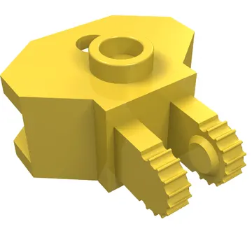 Hinge 1 x 2 Locking with 2 Fingers and Towball Socket, 9 Teeth