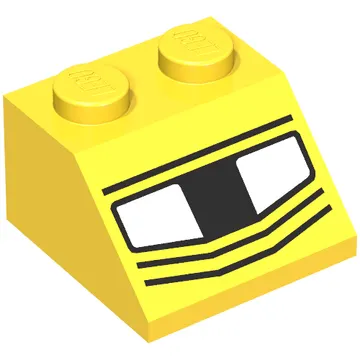 Brick Sloped 45° 2 x 2 with Headlights Print