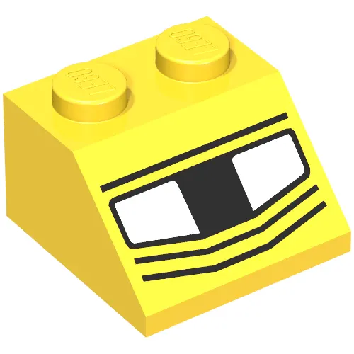 Brick Sloped 45° 2 x 2 with Headlights Print