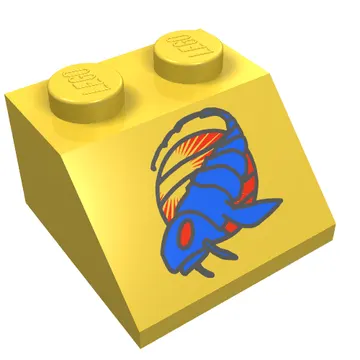 Brick Sloped 45° 2 x 2 with SW Blue Segmented Fish Print