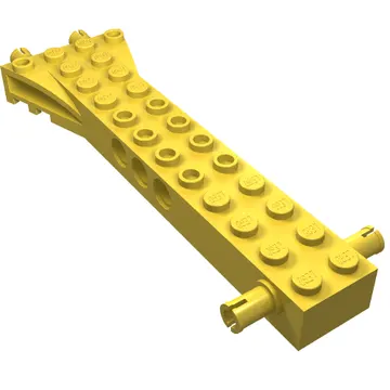 Technic Brick Special 12 x 2 with 2 Side and 2 End Pins, Technic Holes, and 4W Flared End