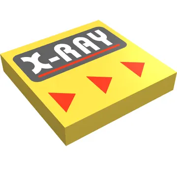 Tile 2 x 2 with "X-RAY" Print