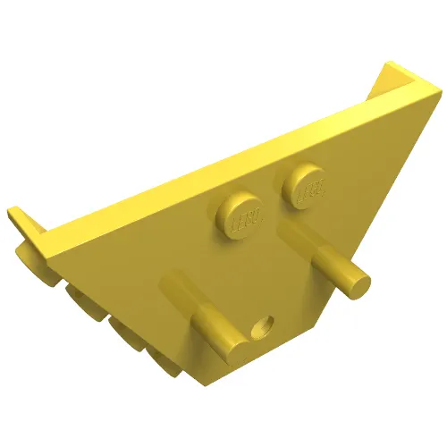 Panel, Trapezoid, Tipper End Flat with Pins, 1 x 2 Anti-studs
