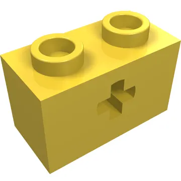 Technic Brick 1 x 2 with Axle Hole Type 1 [+ Opening] and Bottom Pin