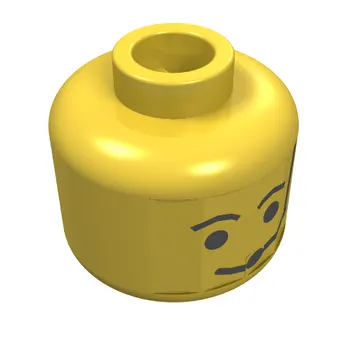 Minifig Head Rebel Pilot, Eyebrows and Headset Print [Blocked Open Stud]