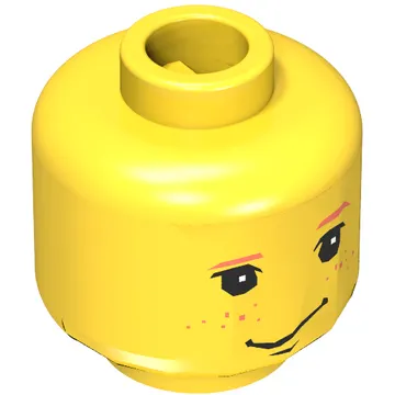 Minifig Head Ron Weasley, Freckles Print [Blocked Open Stud]