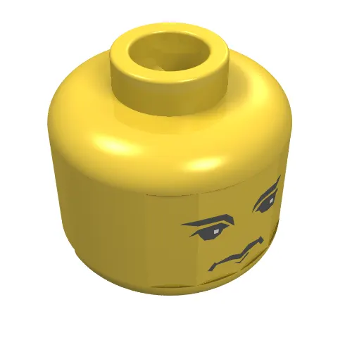Minifig Head Ron Weasley / Vincent Crabbe, Dual Sided Print [Blocked Open Stud]