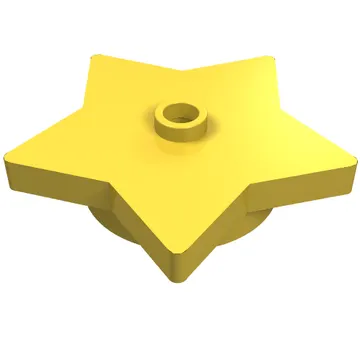 Plate Special 5-Point Star 4 x 4 2/3 with One Stud