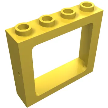 Window 1 x 4 x 3 Train with All Studs Hollow
