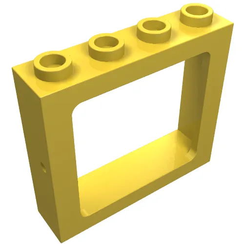 Window 1 x 4 x 3 Train with All Studs Hollow