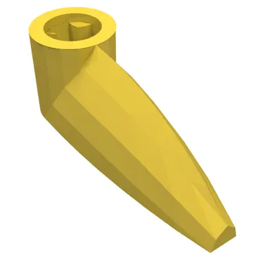 Technic Tooth 1 x 3 with Axle Hole [Rounded Underside]