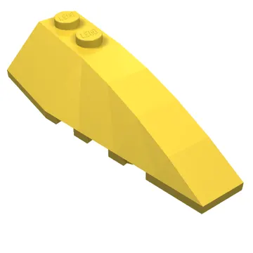 Brick Wedged, Curved 6 x 2 Right, Inner Ridges