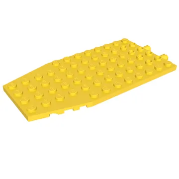 Wedge Plate 6 x 12 x 1 Cut Corners with 2 Fixed Rotatable Pins [aka 4 Juniors Wing Plate]