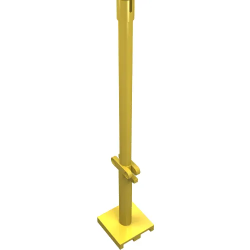 Boat, Mast 2 x 2 x 9 2/3 Bar with Slot on Top and 2 Finger Hinge on Two Sides