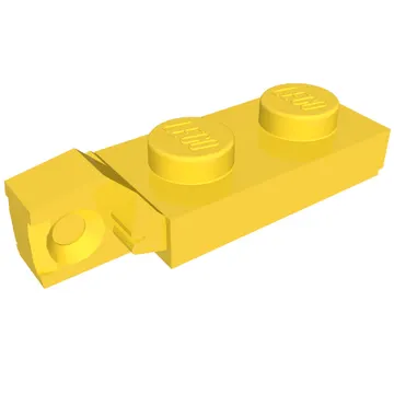 Hinge Plate 1 x 2 Locking with 1 Finger On End, with Groove