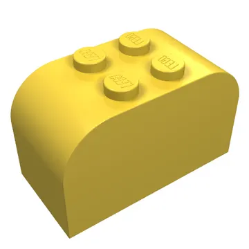 Brick Curved 2 x 4 x 2 Double [Plain]