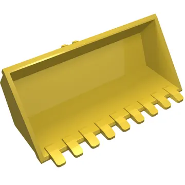 Construction Vehicle Bucket 4 x 8 with Locking 2 Finger Hinge, Flat Inside