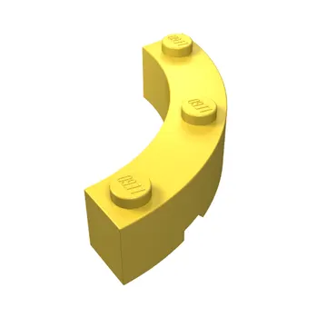Brick Round Corner 4 x 4 Macaroni Wide with 3 Studs
