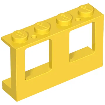 Window 1 x 4 x 2 Plane, Solid Studs