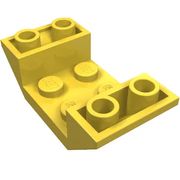 Brick Sloped Inverted 45° 4 x 2 Double with 2 x 2 Recessed