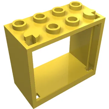 Window 2 x 4 x 3 Frame with Hollow Studs