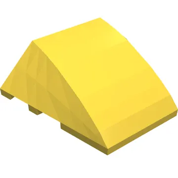 Brick Wedged, Curved 4 x 3 No Studs [Plain]