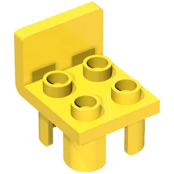 Duplo Chair with 4 Studs and Squared Back