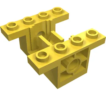Gearbox 4 x 4 x 1 2/3 with 1 x 2 Cutouts, Pin Holes