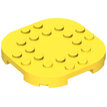Plate Round Corners 6 x 6 x 2/3 Circle with Reduced Knobs