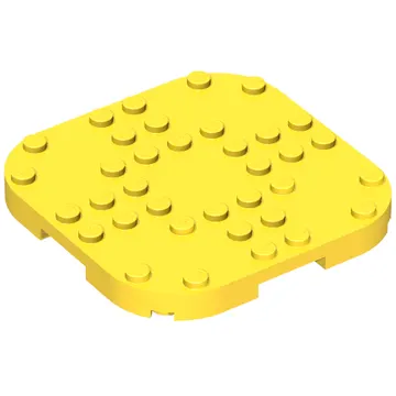 Plate Round Corners 8 x 8 x 2/3 Circle with Reduced Knobs